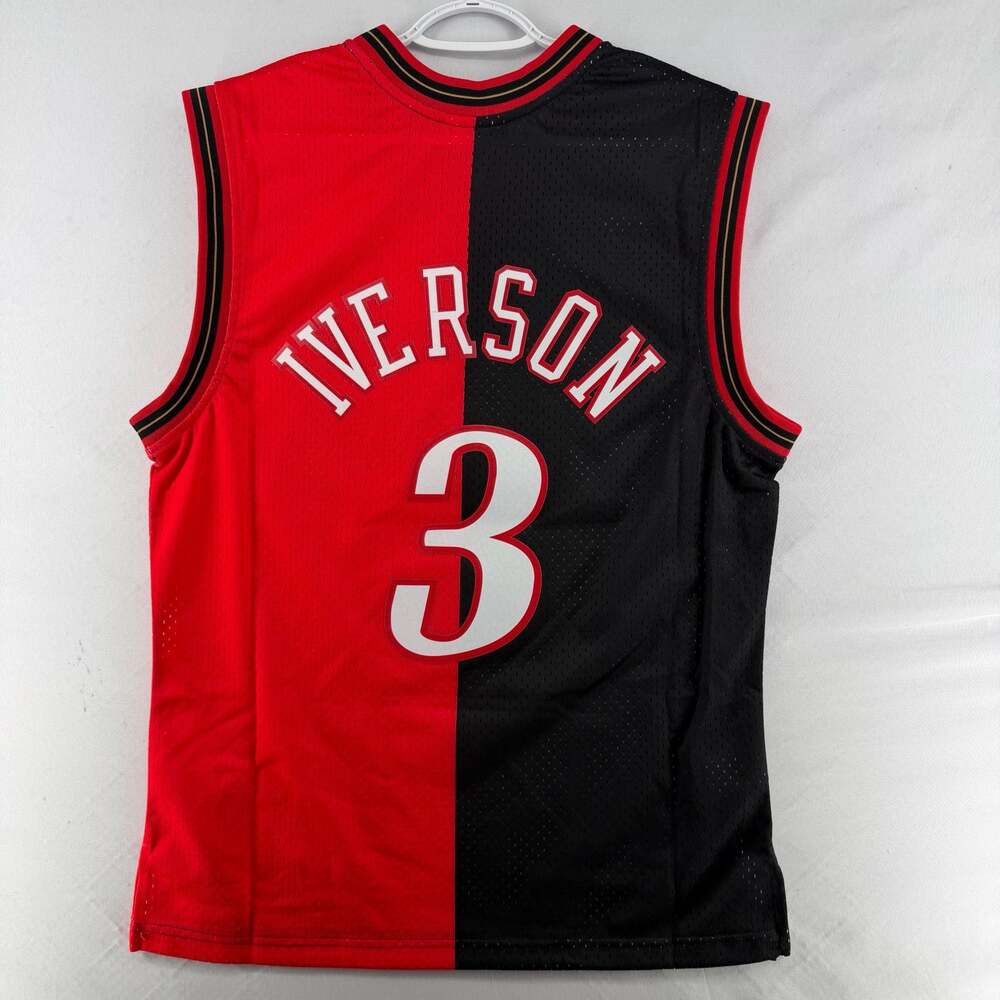 1420 - Philadelphia 76ers Allen Iverson Hardwood Classics Split Swingman Jersey